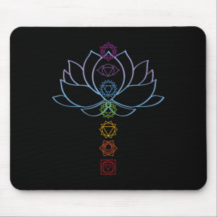 Spirituelle Zen-Lotusblume Chakren ausgerichtetes Mousepad