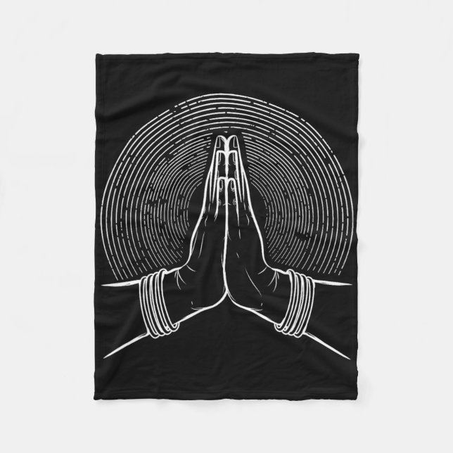 Spirituelle Zen-Meditations-Mudra  Fleecedecke (Vorderseite)
