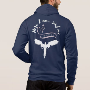 Spirituelle zip up Hoodie-Isaiah 6:8 Hoodie