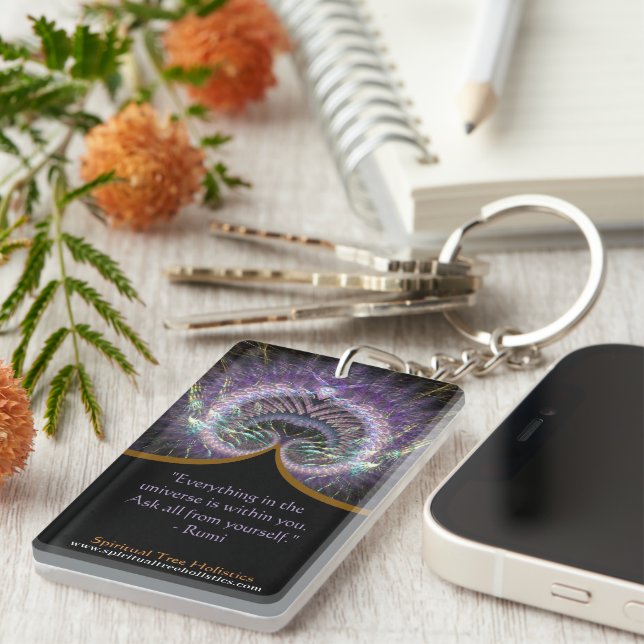 Spiritueller Baum der ganzheitlichen Lebensenergie Schlüsselanhänger (Vorderseite rechts)