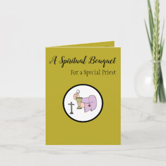 Spiritueller Bouquet für einen Priester Karte