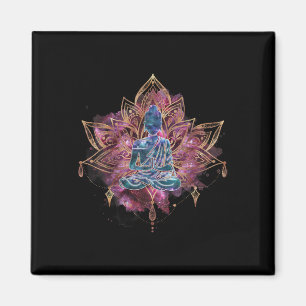 Spiritueller Buddha in Lotusblume Magische Meditat Magnet