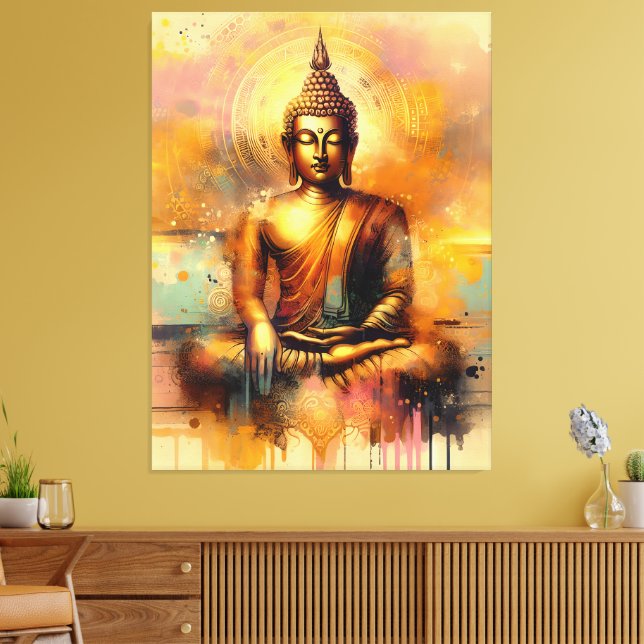 Spiritueller Buddha Leinwanddruck (Insitu (Wohnzimmer))