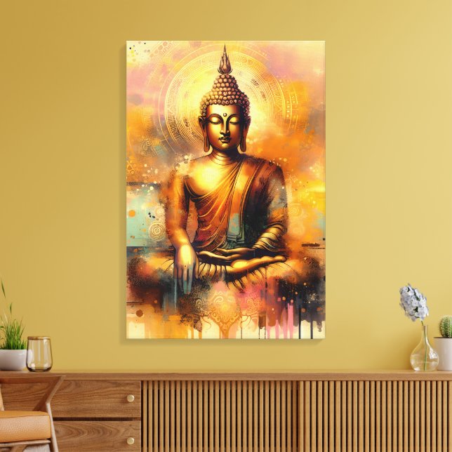 Spiritueller Buddha Leinwanddruck (Insitu (Wohnzimmer))