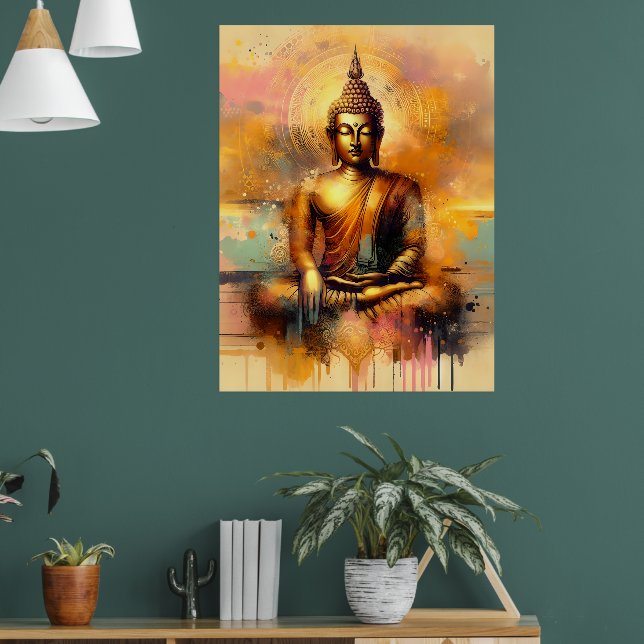 Spiritueller Buddha Poster (Wohnzimmer 1)