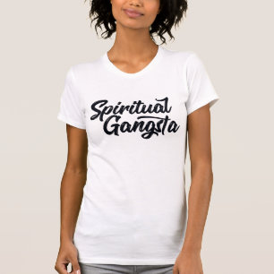 Spiritueller Gangsta Funny Yoga Zitat aus schwarze T-Shirt