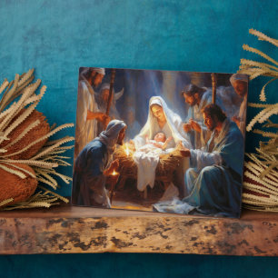 Spiritueller Jesus Manger Plaque Fotoplatte