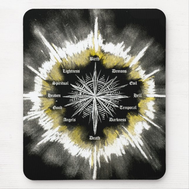 Spiritueller Kompass Mousepad (Vorne)