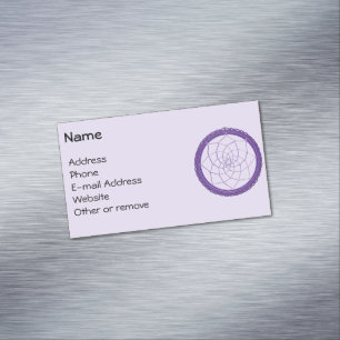 Spiritueller Lila amerikanischer Traumfänger Magnetische Visitenkarte