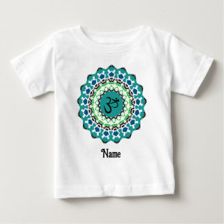 Spiritueller Mandala Yoga Om Symbol Blau individue Baby T-shirt