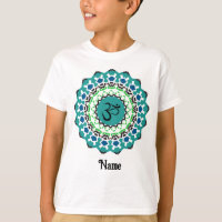 Spiritueller Mandala Yoga Om Symbol Blau individue