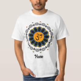 Spiritueller Mandala Yoga Om Symbol Blau individue T-Shirt
