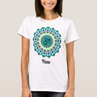 Spiritueller Mandala Yoga Om Symbol Blau individue