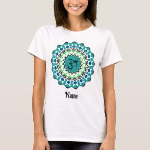 Spiritueller Mandala Yoga Om Symbol Blau individue T-Shirt