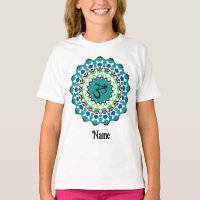 Spiritueller Mandala Yoga Om Symbol Blau individue