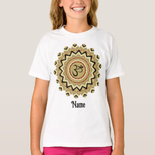 Spiritueller Mandala Yoga Om Symbol Retro angepass T-Shirt