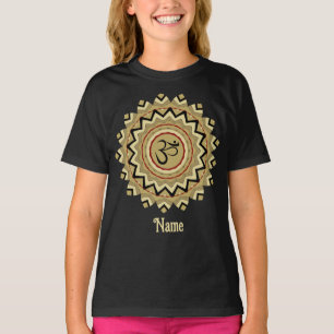 Spiritueller Mandala Yoga Om Symbol Retro angepass T-Shirt