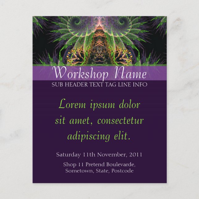 Spiritueller Tempel Fraktal Art Flyer (Vorne)