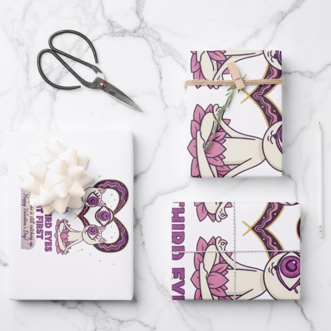spiritueller Valentinstag Geschenkpapier Set (Vorderseite)