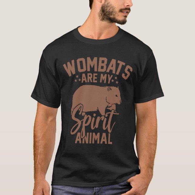 Spiritueller Wombat T-Shirt (Vorderseite)