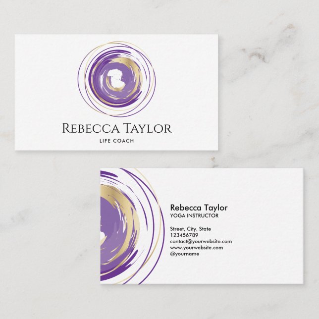spiritueller Yoga plündert Lebenstrainer Visitenkarte (Vorne/Hinten)