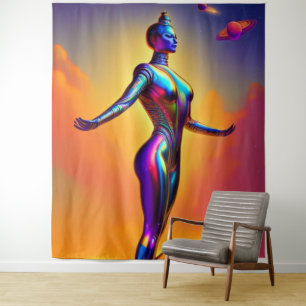 Spiritueller Yoga-Teppich Wandteppich