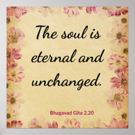 Spirituelles Beige Rosa Gita Ewige Seele Floral Poster