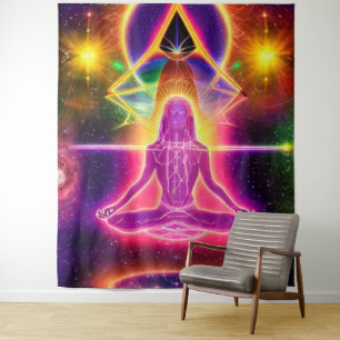 Spirituelles Chakra Tapestry Wandteppich