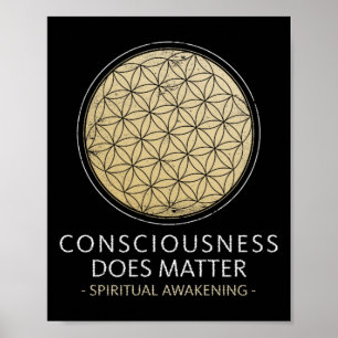 Spirituelles Erwachen Bewusstsein Löst Yoga-Proble Poster