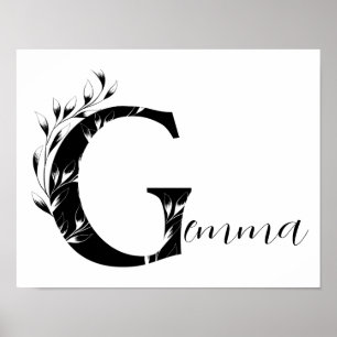 Spirituelles Kind G Name Gemma Lotus girl Poster