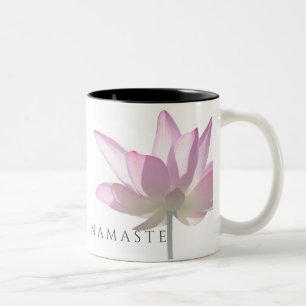 ©Spirituelles Licht Namaste Pink Lotus Custom Zweifarbige Tasse
