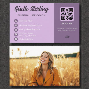 Spirituelles Life Coach Lavender QR Code Foto Visitenkarte
