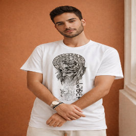 Spirituelles Löwen-Mandala-Grafik-T-Shirt T-Shirt
