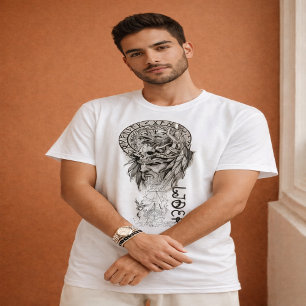 Spirituelles Löwen-Mandala-Grafik-T-Shirt T-Shirt