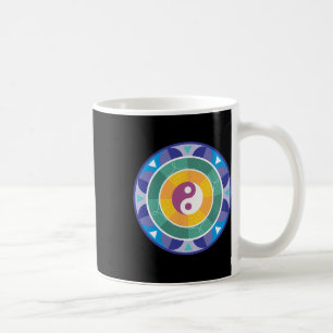 Spirituelles Mandala Regenbogenfarbenes chinesisch Kaffeetasse