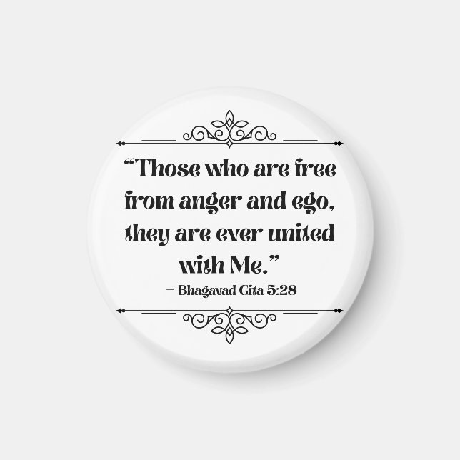 Spirituelles Minimalistisches Bhagavad Gita Zitat Magnet (Vorne)