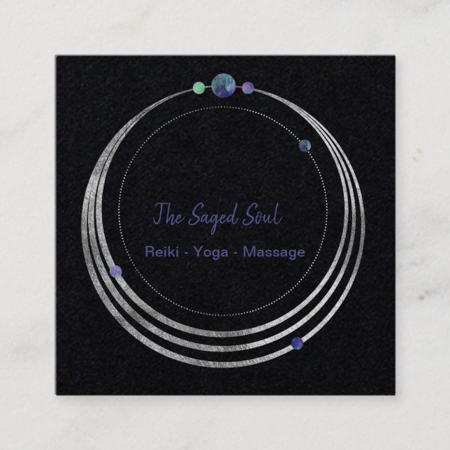 Spirituelles Neues Zeitalter und metaphysische Geo Quadratische Visitenkarte (Vorderseite)