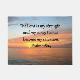 SPIRITUELLES PSALM 118:14 SONNENRISE-FOTO-DESIGN FUßMATTE