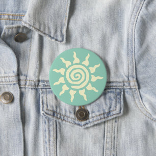 Spirituelles Sonnensymbol - Spirale der Energie 9 Button