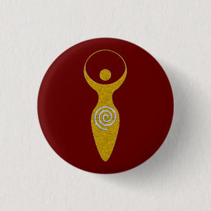 Spirituelles Symbol - Göttin der Erde Gaya 1 Neck  Button