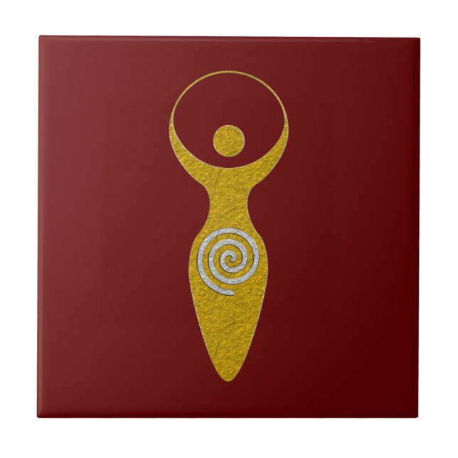 Spirituelles Symbol - Göttin der Erde Gaya 1 Neck  Fliese (Vorderseite)