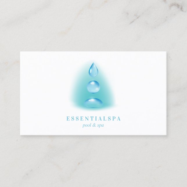 Spirituelles Wasser Tropfen Reiki Yoga Zen Visitenkarte (Vorderseite)