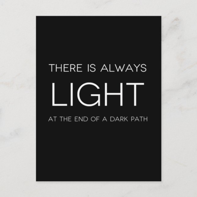 Spirituelles Zitat Postkarte (Vorderseite)