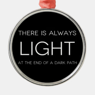 Spirituelles Zitat Silbernes Ornament