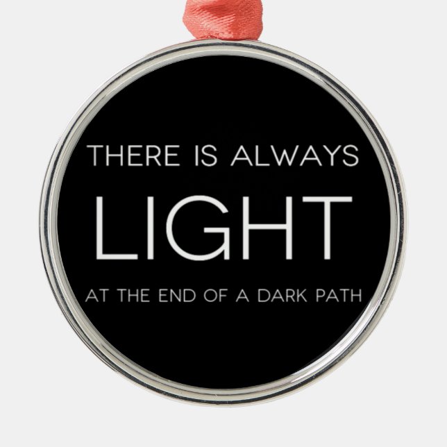 Spirituelles Zitat Silbernes Ornament (Vorne)