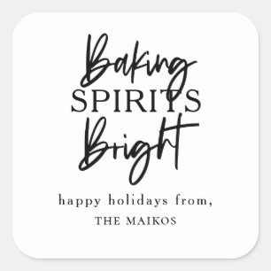 Spirituosen Backen Helle Holiday Square Aufkleber