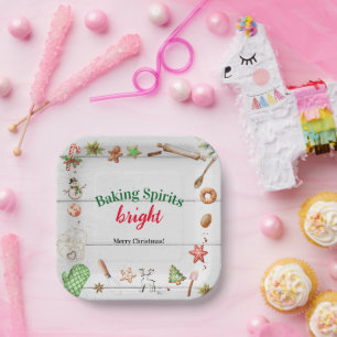 Spirituosen Backen Helle Weihnachtsfeier Pappteller