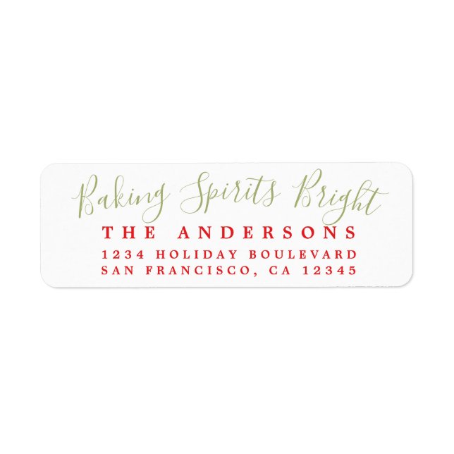 Spirituosen Backen Leuchtende Weihnachtsmarke (Vorne)