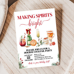Spirituosen Bright Cocktail Weihnachts-Party Einladung