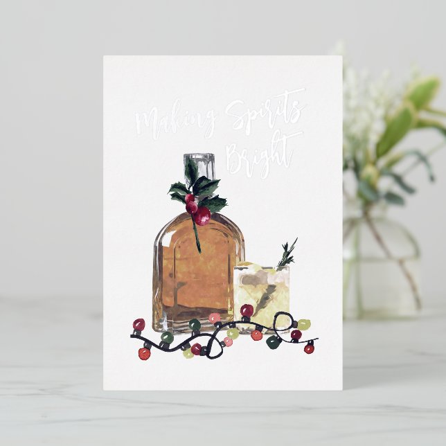 Spirituosen Bright Festival Whisky Urlaub Folieneinladung (Stehend vorne)